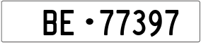 Trailer License Plate